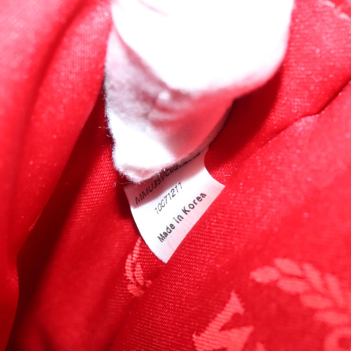 MCM Vicetos Logogram Clutch Bag PVC Red Auth 105618