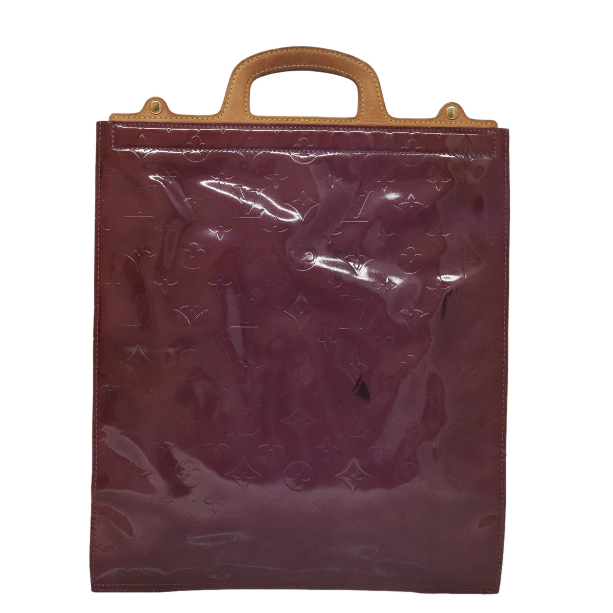 LOUIS VUITTON Monogram Vernis Stanton Tote Bag Purple Viole M91079 Auth 105668