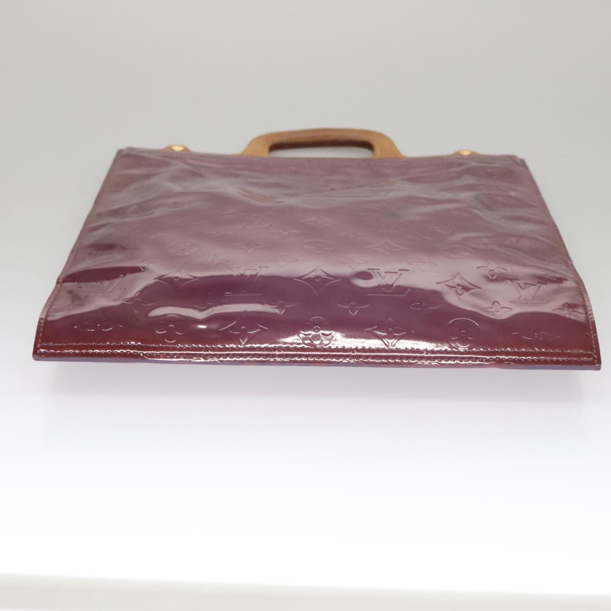LOUIS VUITTON Monogram Vernis Stanton Tote Bag Purple Viole M91079 Auth 105668