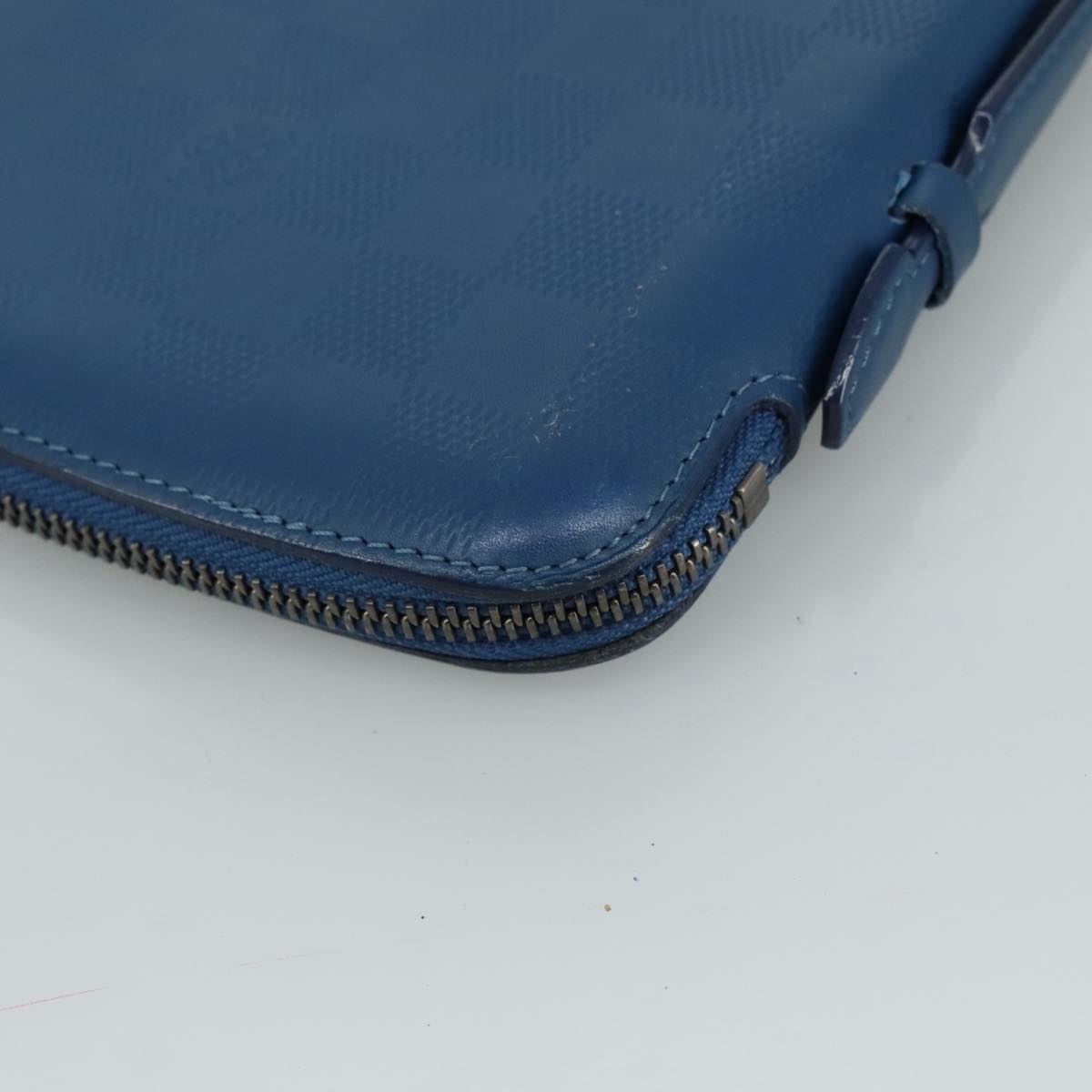 LOUIS VUITTON Damier Infini Organizer Atholl Bag Blue Neptune N41396 Auth 105673