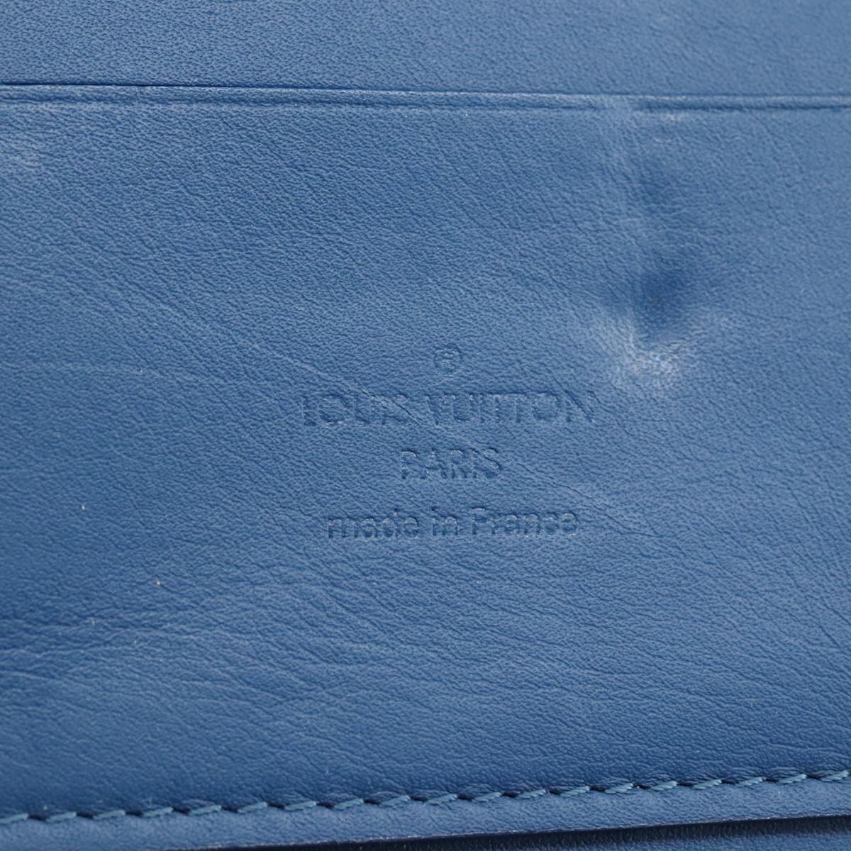 LOUIS VUITTON Damier Infini Organizer Atholl Bag Blue Neptune N41396 Auth 105673