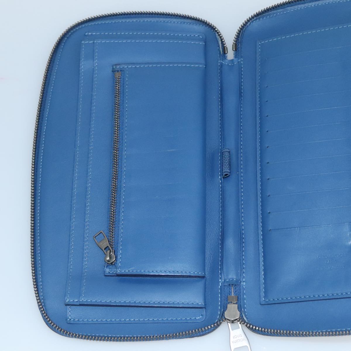 LOUIS VUITTON Damier Infini Organizer Atholl Bag Blue Neptune N41396 Auth 105673