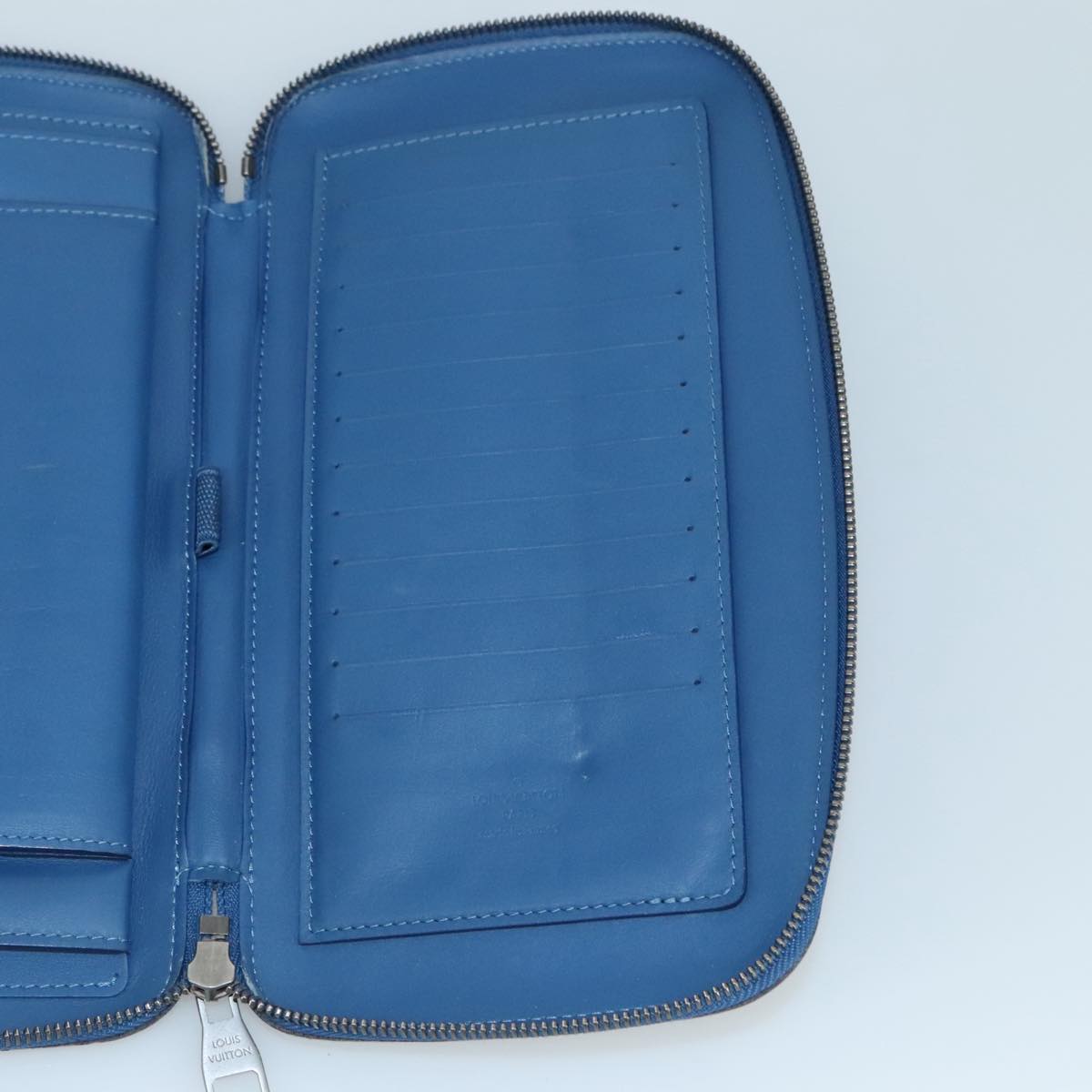 LOUIS VUITTON Damier Infini Organizer Atholl Bag Blue Neptune N41396 Auth 105673