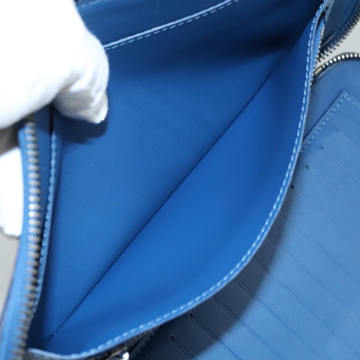 LOUIS VUITTON Damier Infini Organizer Atholl Bag Blue Neptune N41396 Auth 105673