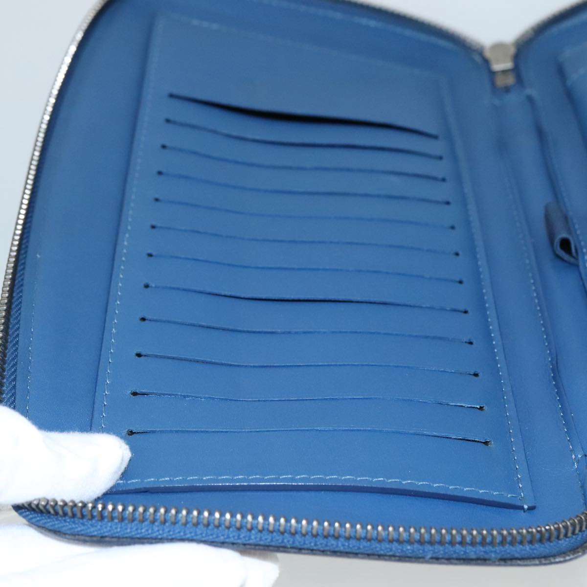 LOUIS VUITTON Damier Infini Organizer Atholl Bag Blue Neptune N41396 Auth 105673