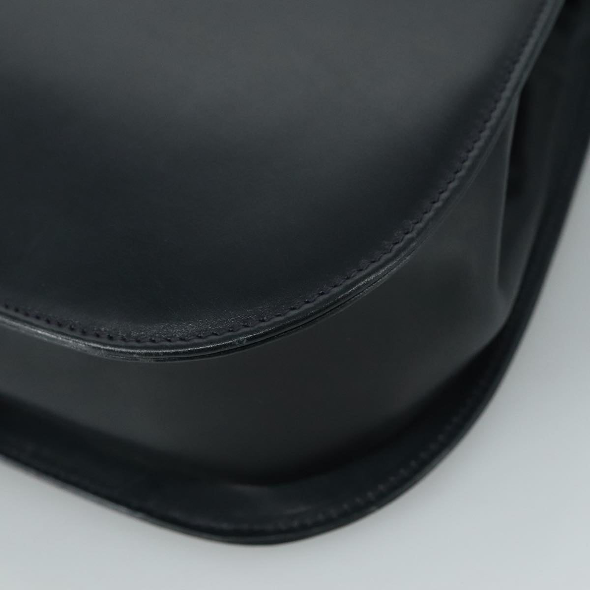 Salvatore Ferragamo Hand Bag Leather 2way Black Gold Auth 105702