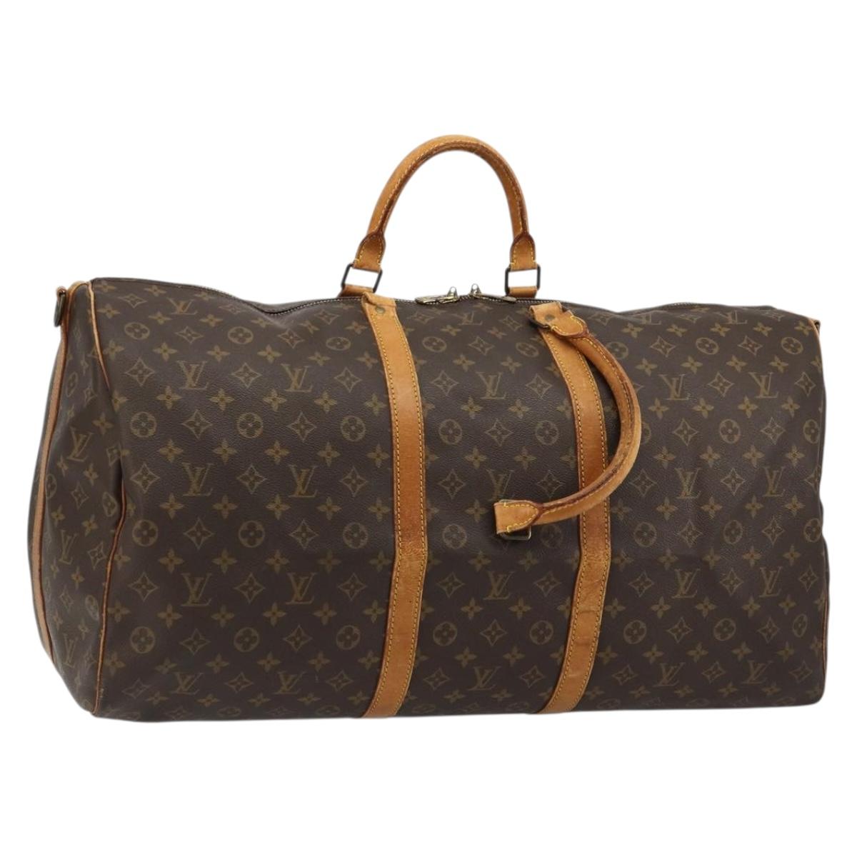 LOUIS VUITTON Monogram Keepall Bandouliere 60 Boston Bag M41412 LV Auth 105725