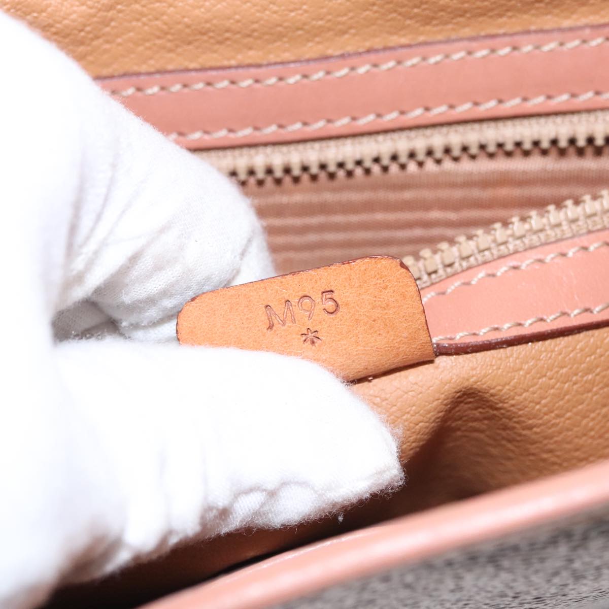 CELINE Macadam Canvas Hand Bag PVC Leather 2way Brown Auth 105732