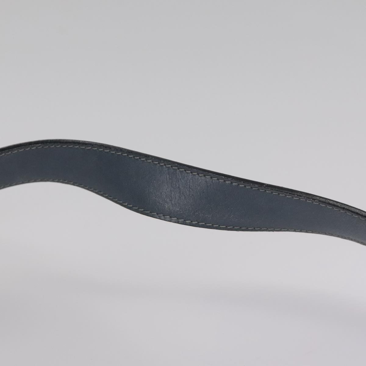 CELINE Shoulder Bag Leather Blue Auth 105737