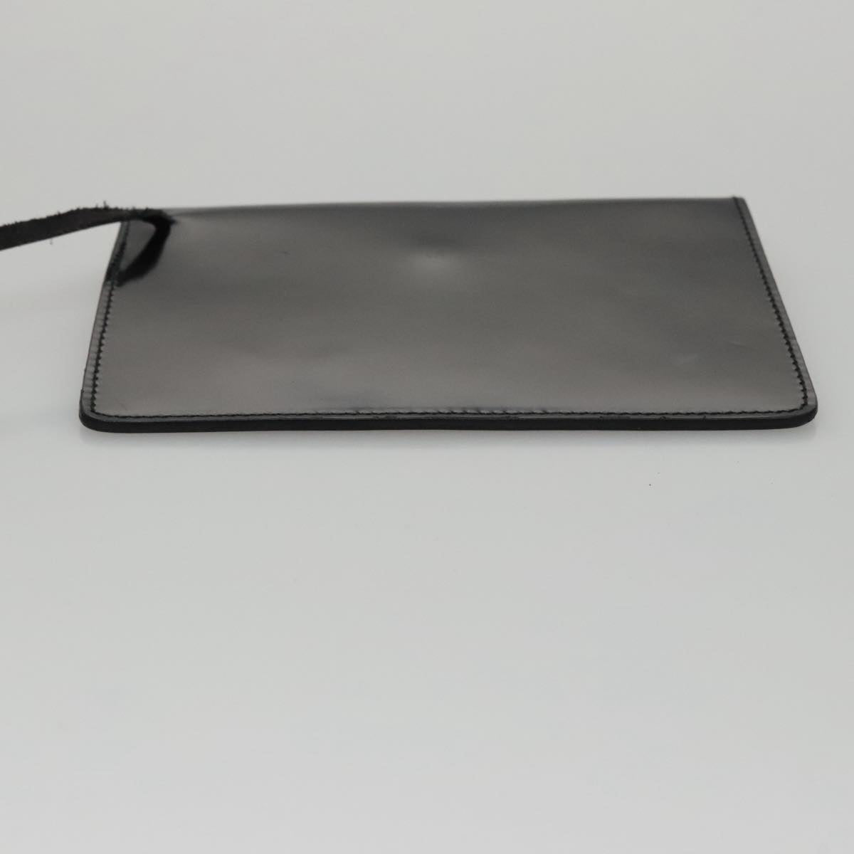 Salvatore Ferragamo Hand Bag Patent Leather Black Gold Auth 105756