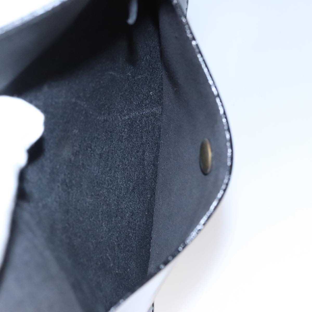 Salvatore Ferragamo Hand Bag Patent Leather Black Gold Auth 105756