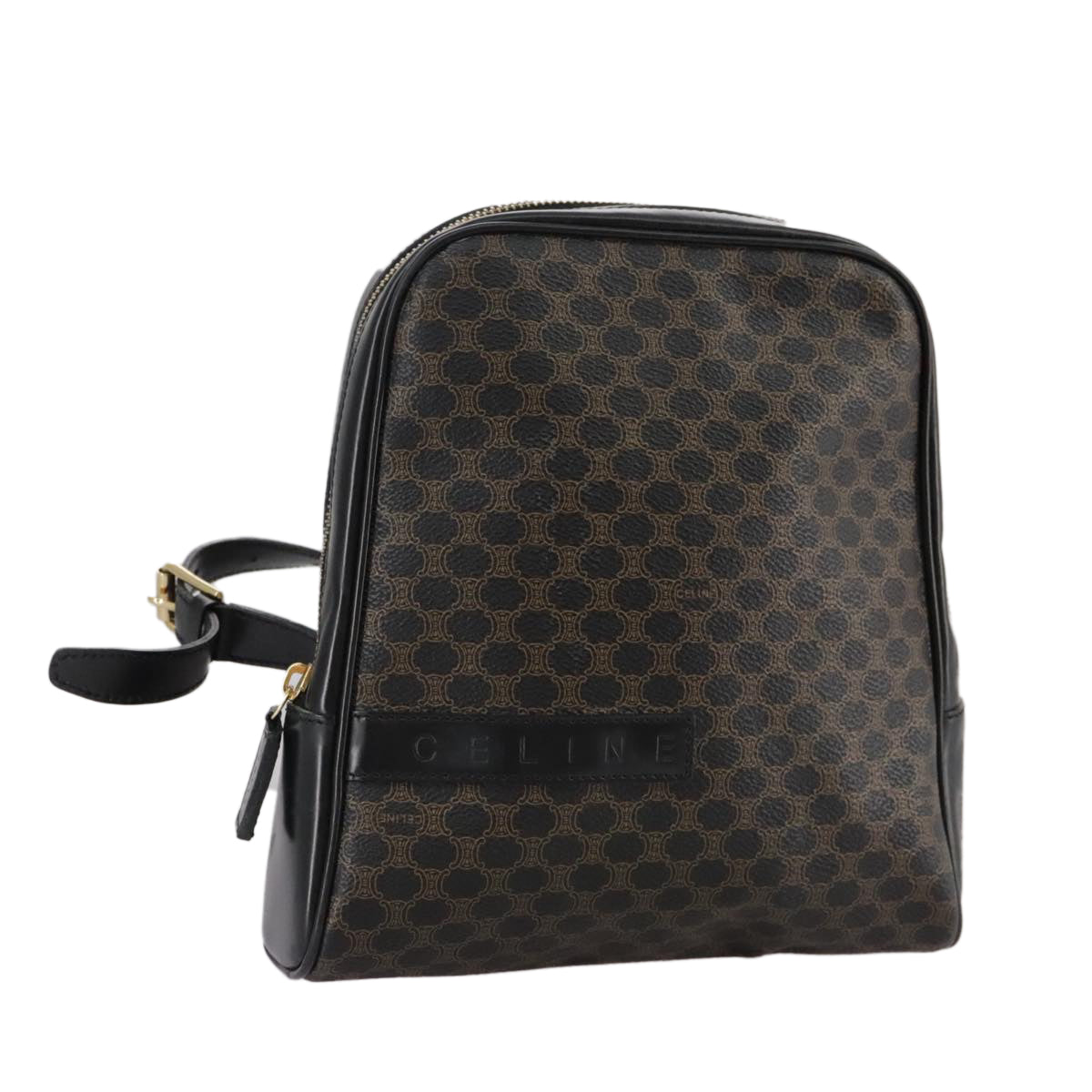 Celine Macadam Backpack Dark Brown PVC Leather Vintage Celine Macadam Canvas & Leather Backpack – Honey  main image 4