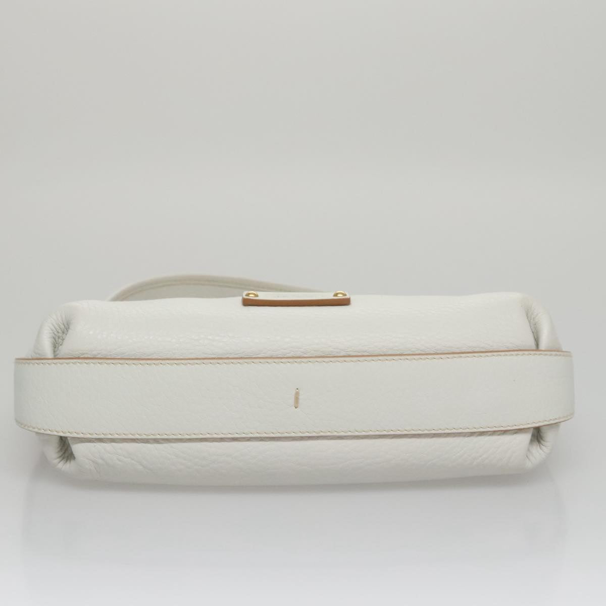 Salvatore Ferragamo Shoulder Bag Leather White Auth 105780V