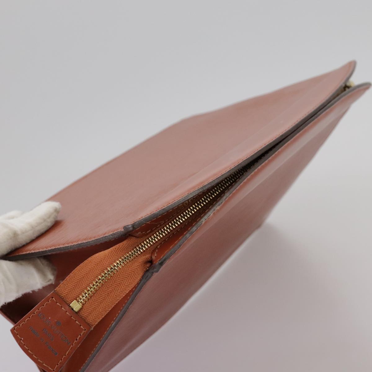 LOUIS VUITTON Epi Trousse Crete Pouch Brown M48403 LV Auth 105806