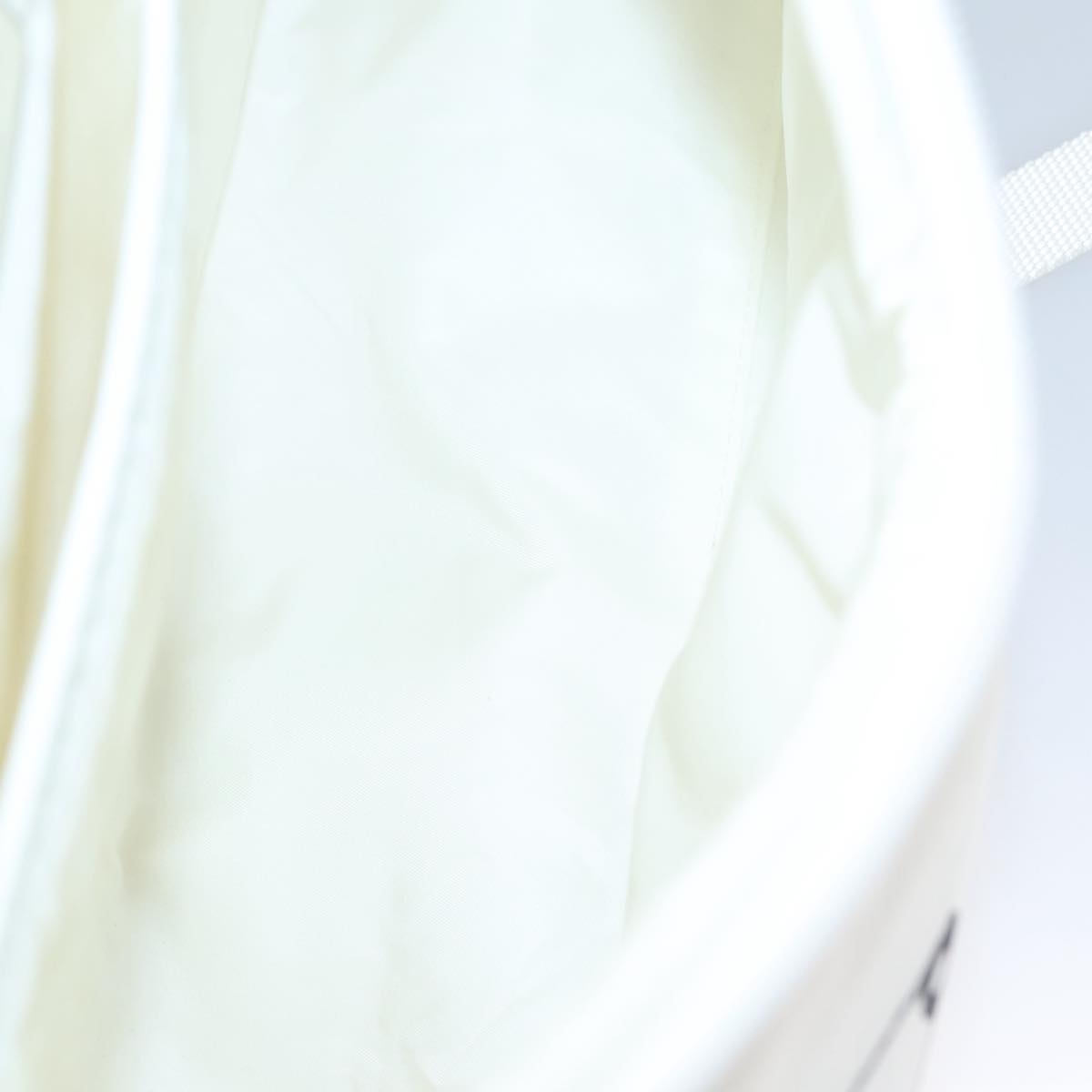 PRADA Backpack Nylon White Silver Auth 105813V