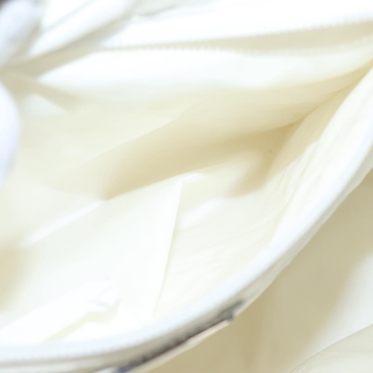 PRADA Backpack Nylon White Silver Auth 105813V