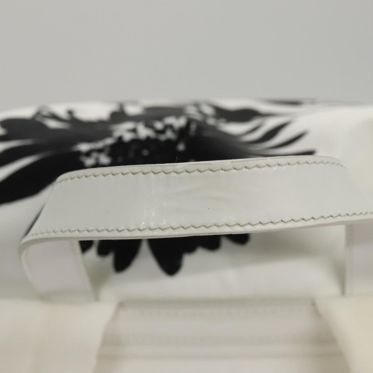 PRADA Backpack Nylon White Silver Auth 105813V