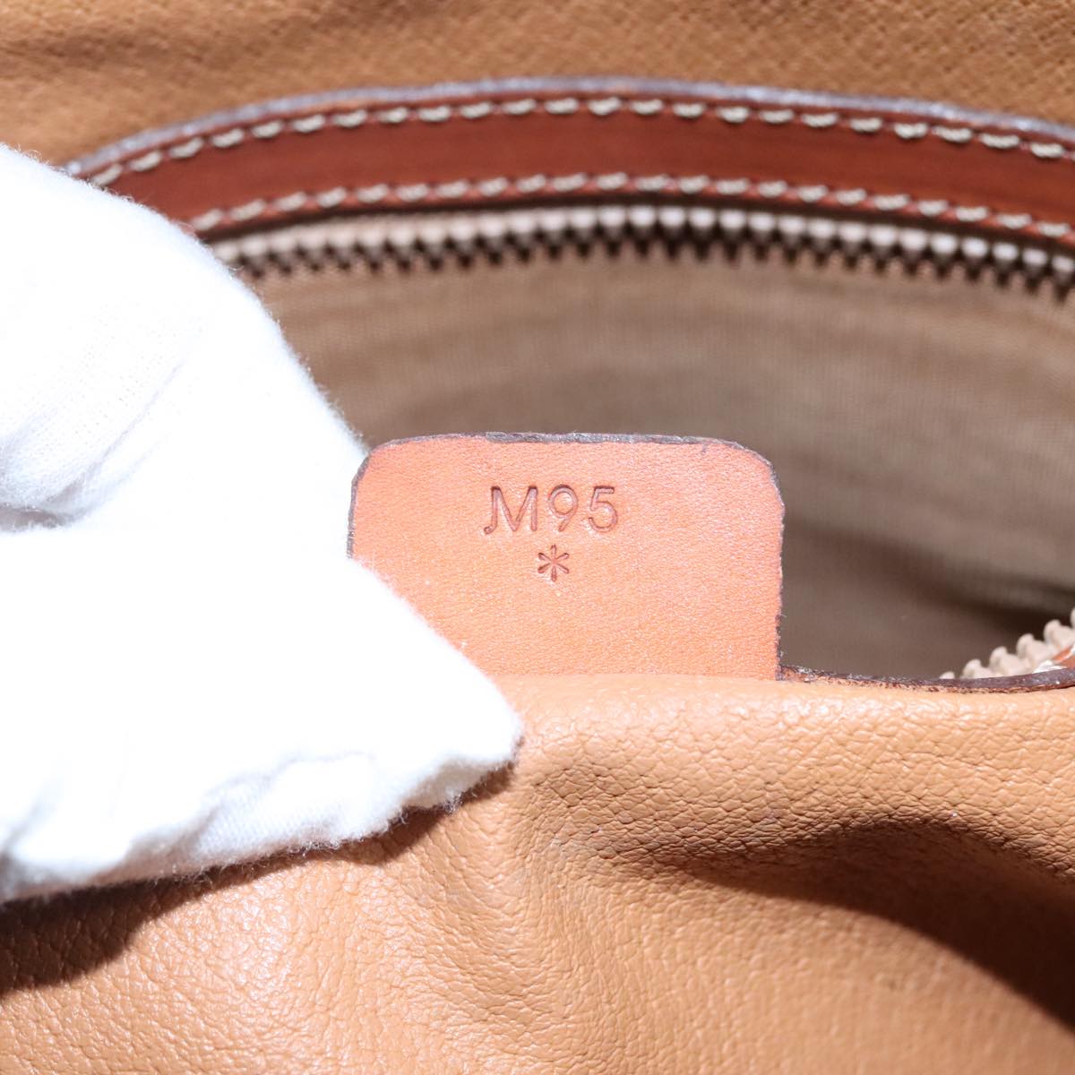 CELINE Macadam Canvas Hand Bag PVC Leather Brown Auth 105820