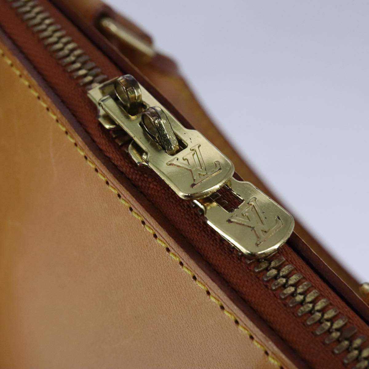 LOUIS VUITTON Nomad leather Alma Hand Bag Brown M85394 LV Auth 105829V