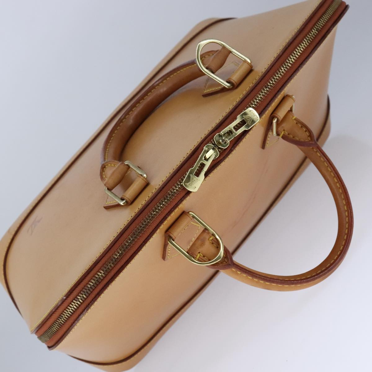 LOUIS VUITTON Nomad leather Alma Hand Bag Brown M85394 LV Auth 105829V