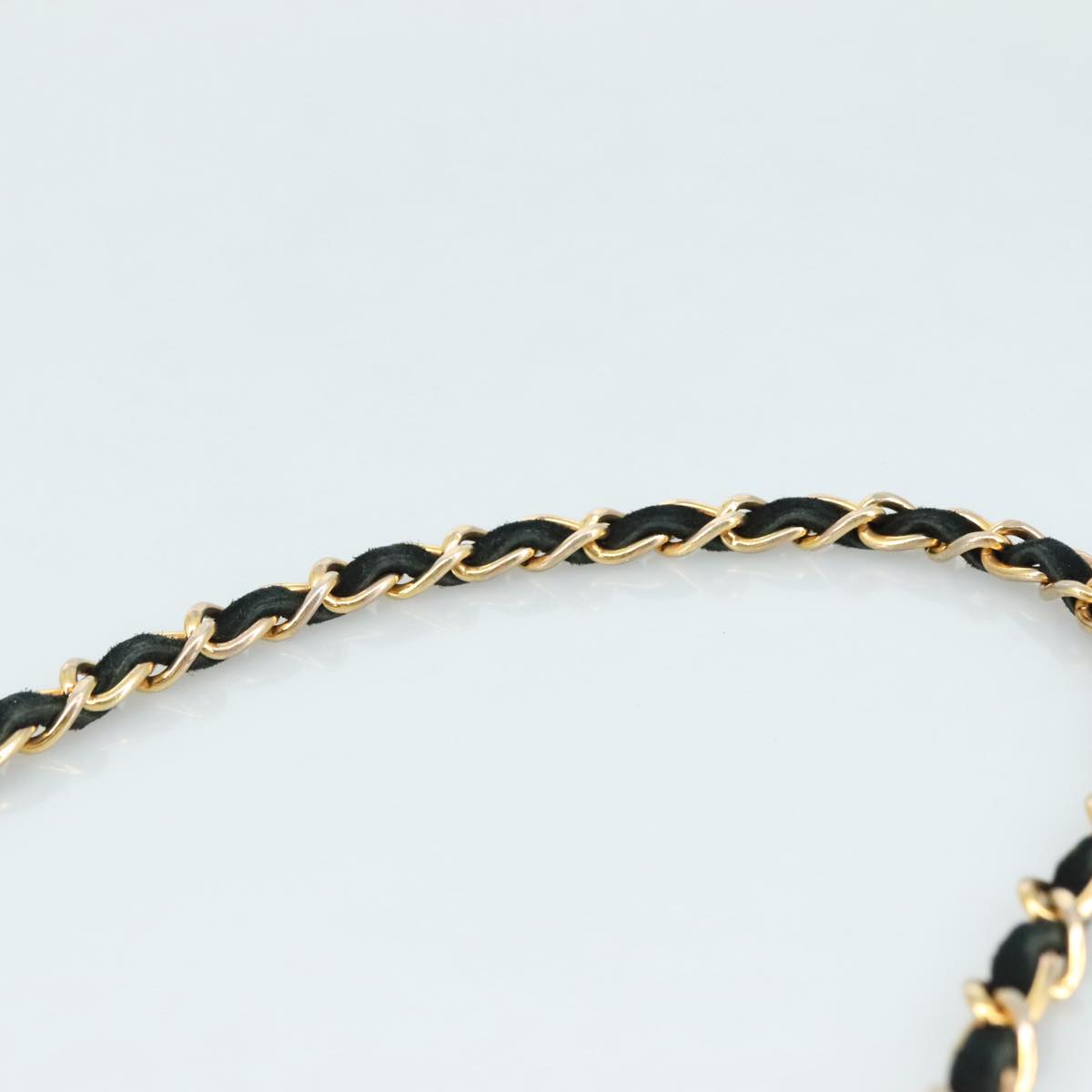 CHANEL Chain Shoulder Bag Suede Black CC Auth 105831