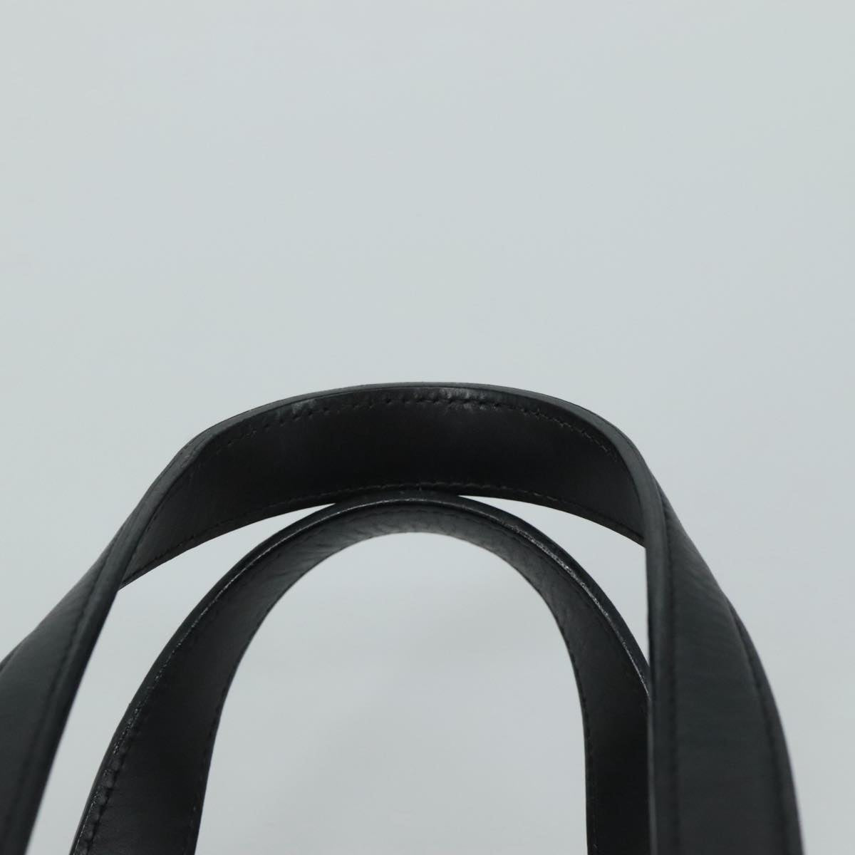 Salvatore Ferragamo Gancini Hand Bag Leather 2way Black Auth 105843