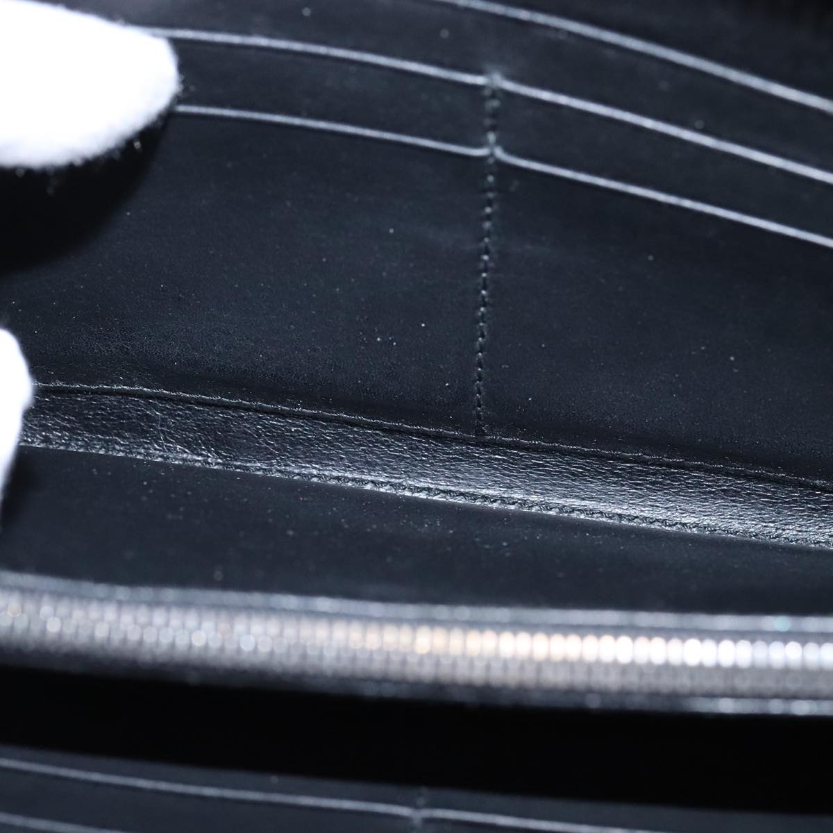 BOTTEGA VENETA INTRECCIATO Long Wallet Leather Black Auth 105910