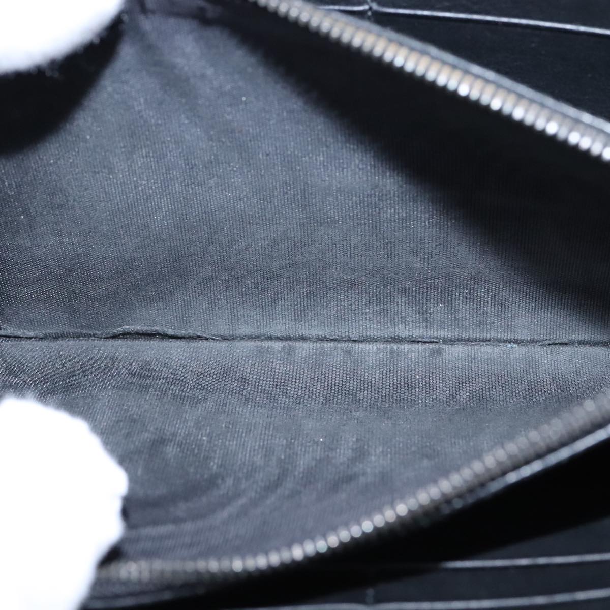 BOTTEGA VENETA INTRECCIATO Long Wallet Leather Black Auth 105910