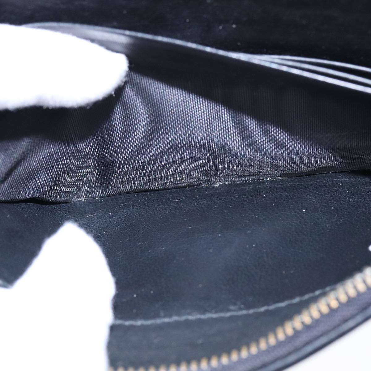 BOTTEGA VENETA INTRECCIATO Long Wallet Leather Black Auth 105910