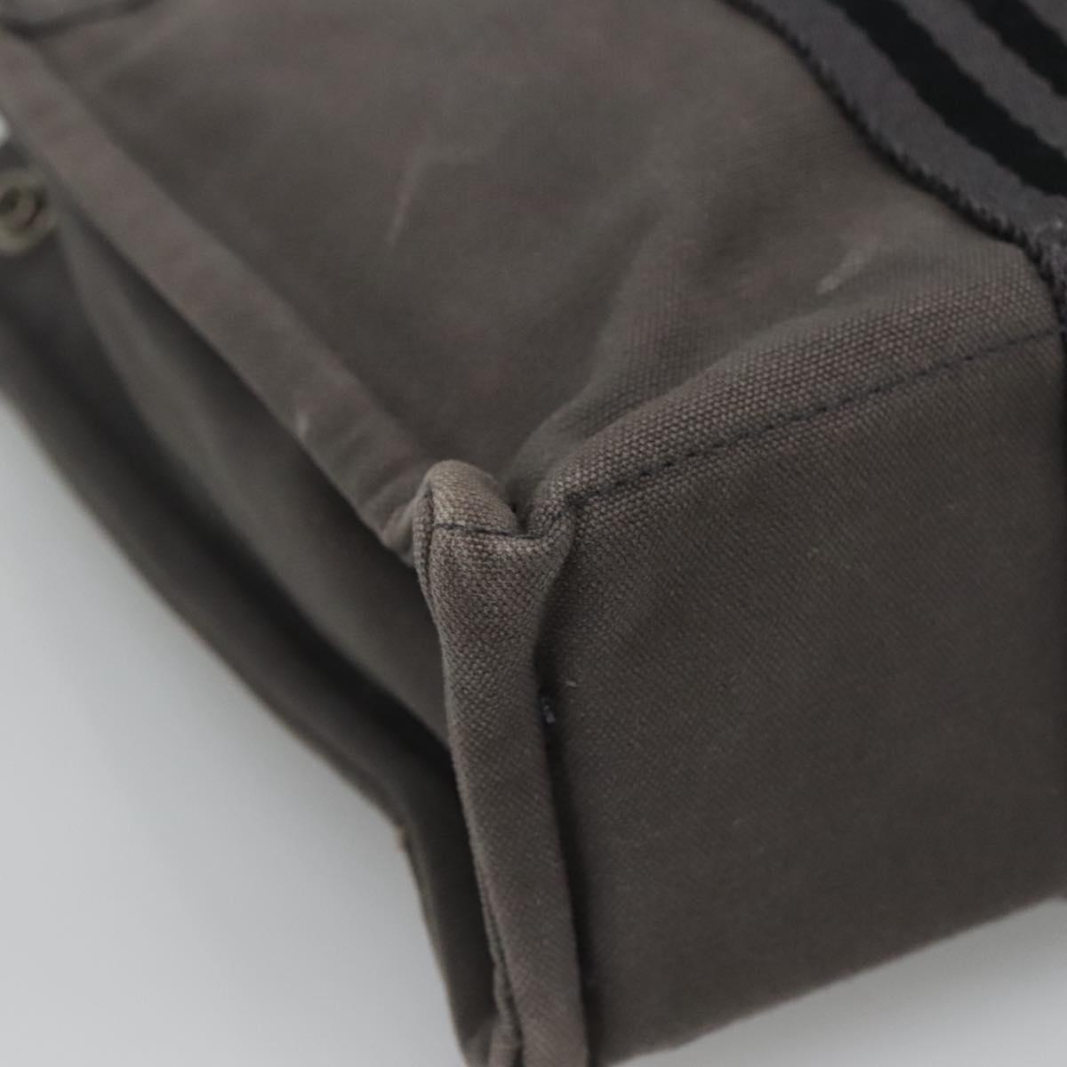 HERMES Fourre Tout PM Tote Bag Canvas Gray Auth 105922