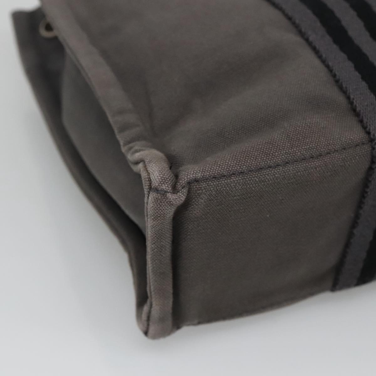 HERMES Fourre Tout PM Tote Bag Canvas Gray Auth 105922