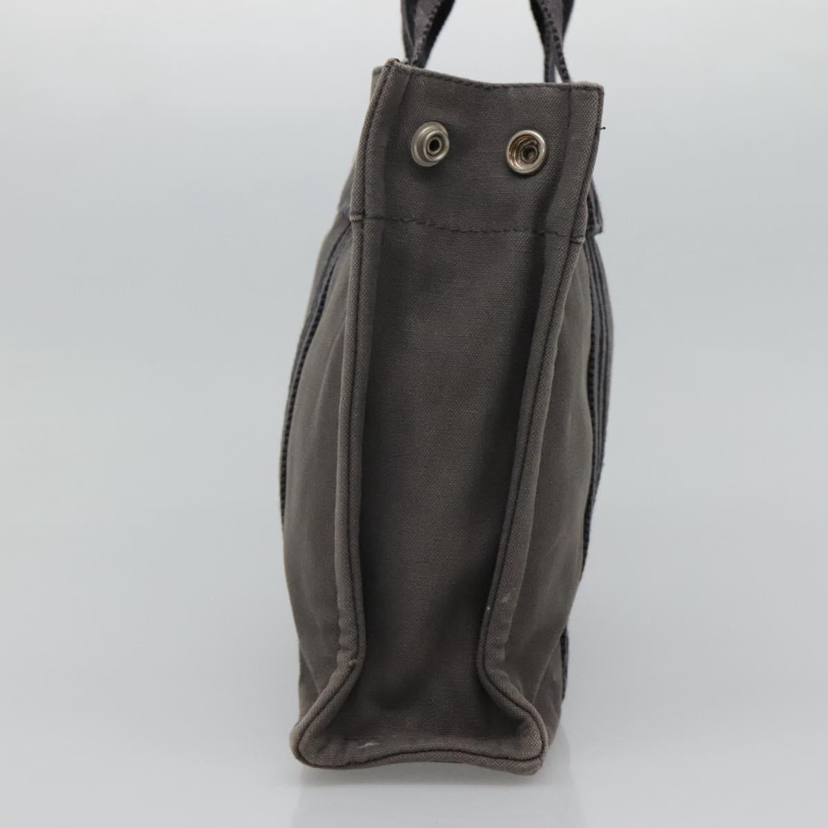 HERMES Fourre Tout PM Tote Bag Canvas Gray Auth 105922
