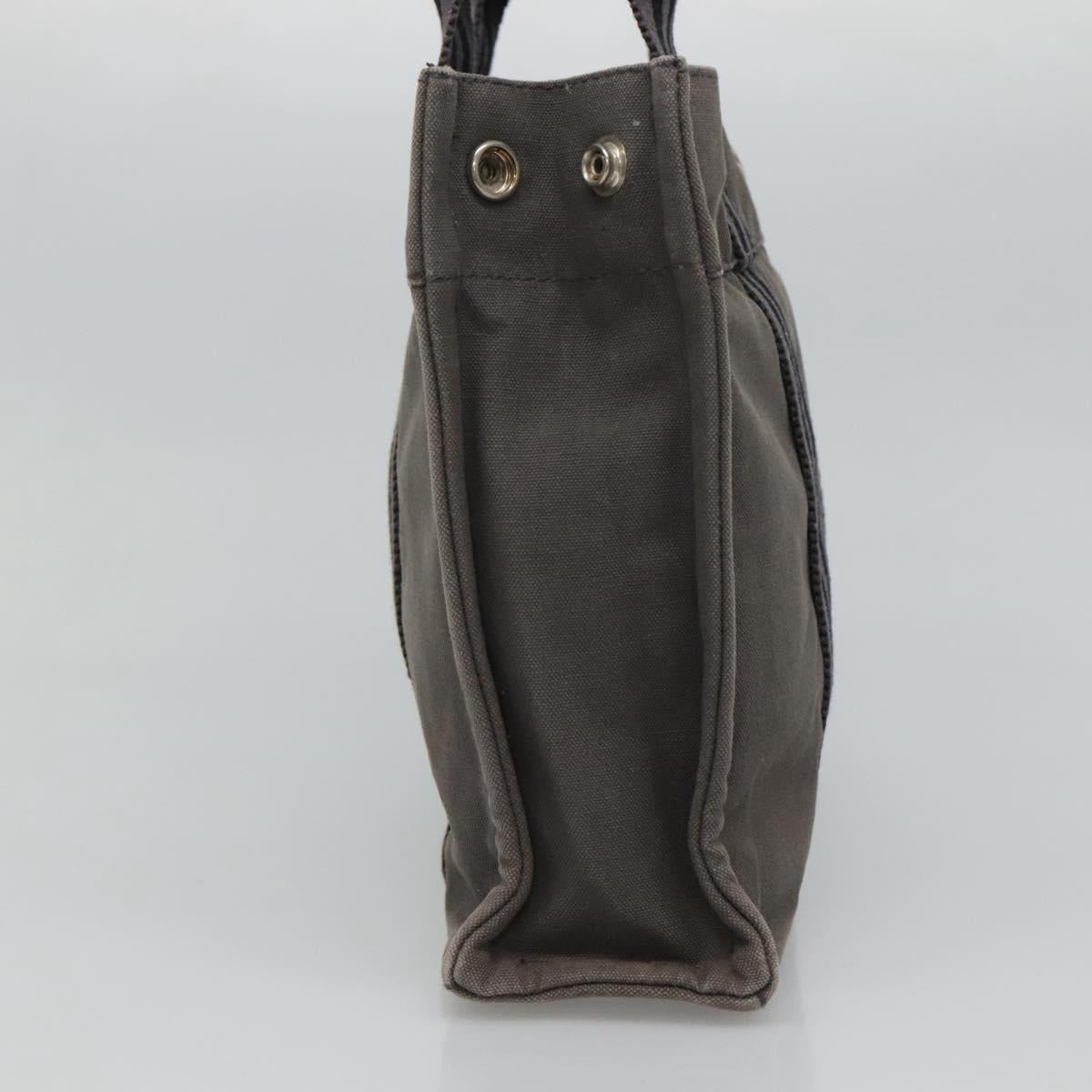 HERMES Fourre Tout PM Tote Bag Canvas Gray Auth 105922