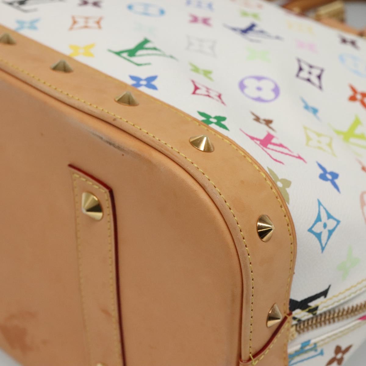 LOUIS VUITTON Monogram Multicolor Alma GM Hand Bag White M40441 LV Auth 105944V