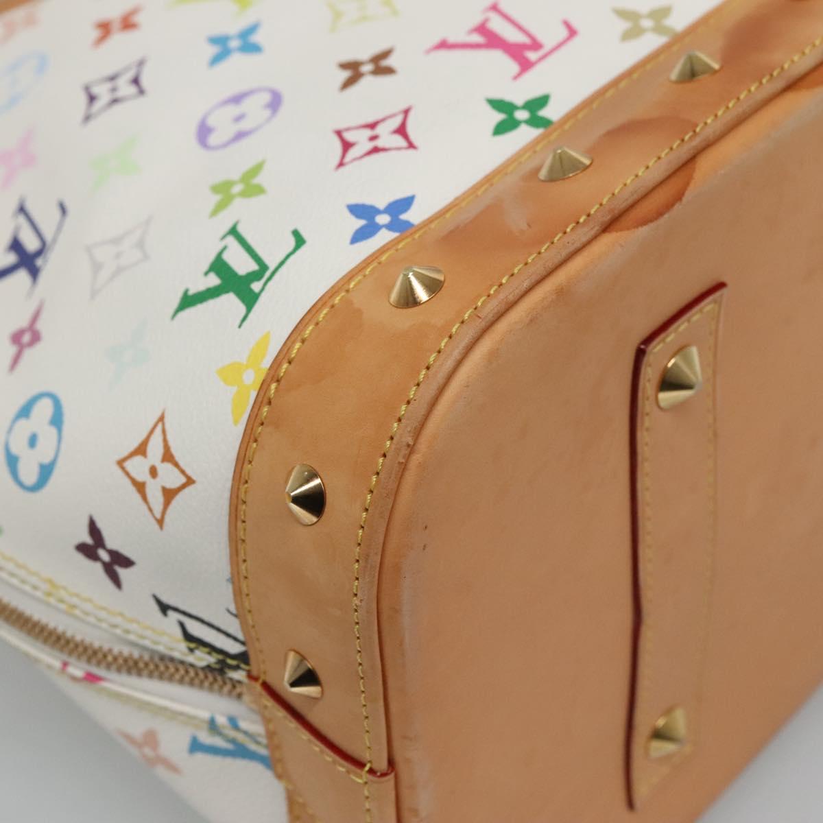 LOUIS VUITTON Monogram Multicolor Alma GM Hand Bag White M40441 LV Auth 105944V