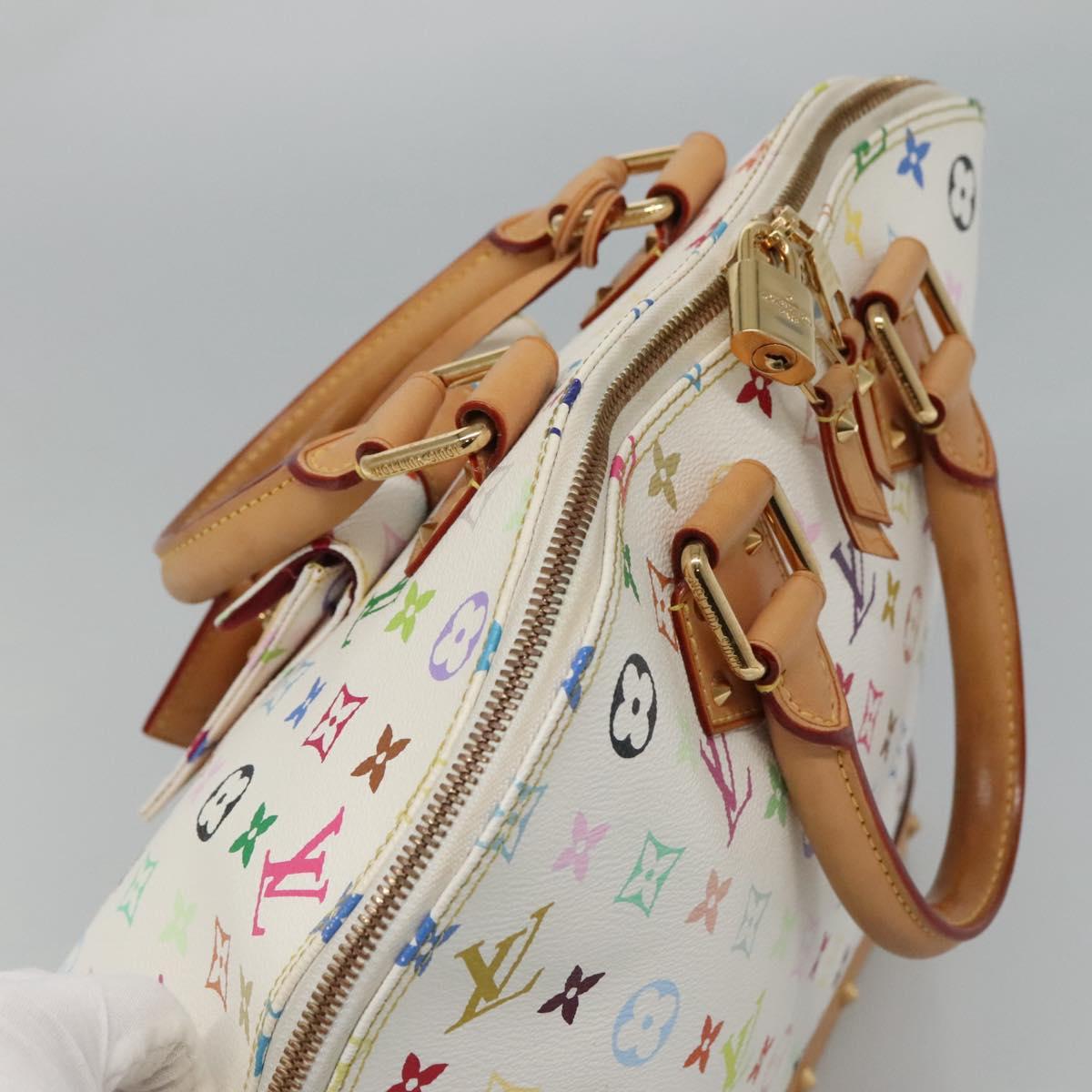 LOUIS VUITTON Monogram Multicolor Alma GM Hand Bag White M40441 LV Auth 105944AV