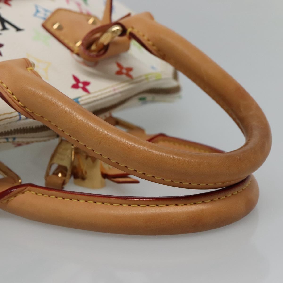 LOUIS VUITTON Monogram Multicolor Alma GM Hand Bag White M40441 LV Auth 105944V