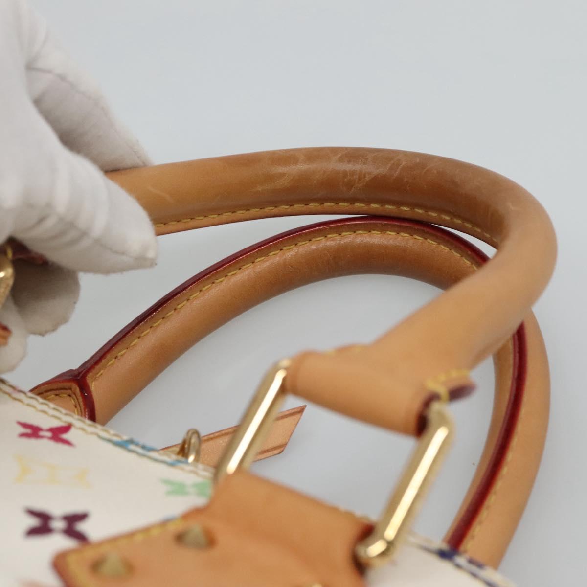 LOUIS VUITTON Monogram Multicolor Alma GM Hand Bag White M40441 LV Auth 105944V