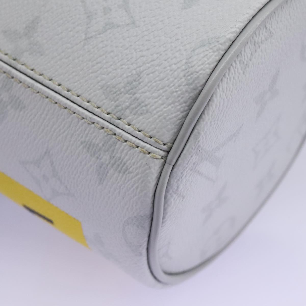 LOUIS VUITTON Monogram White Chalk Nanobag Shoulder Bag Gray M44631 Auth 105949SAM