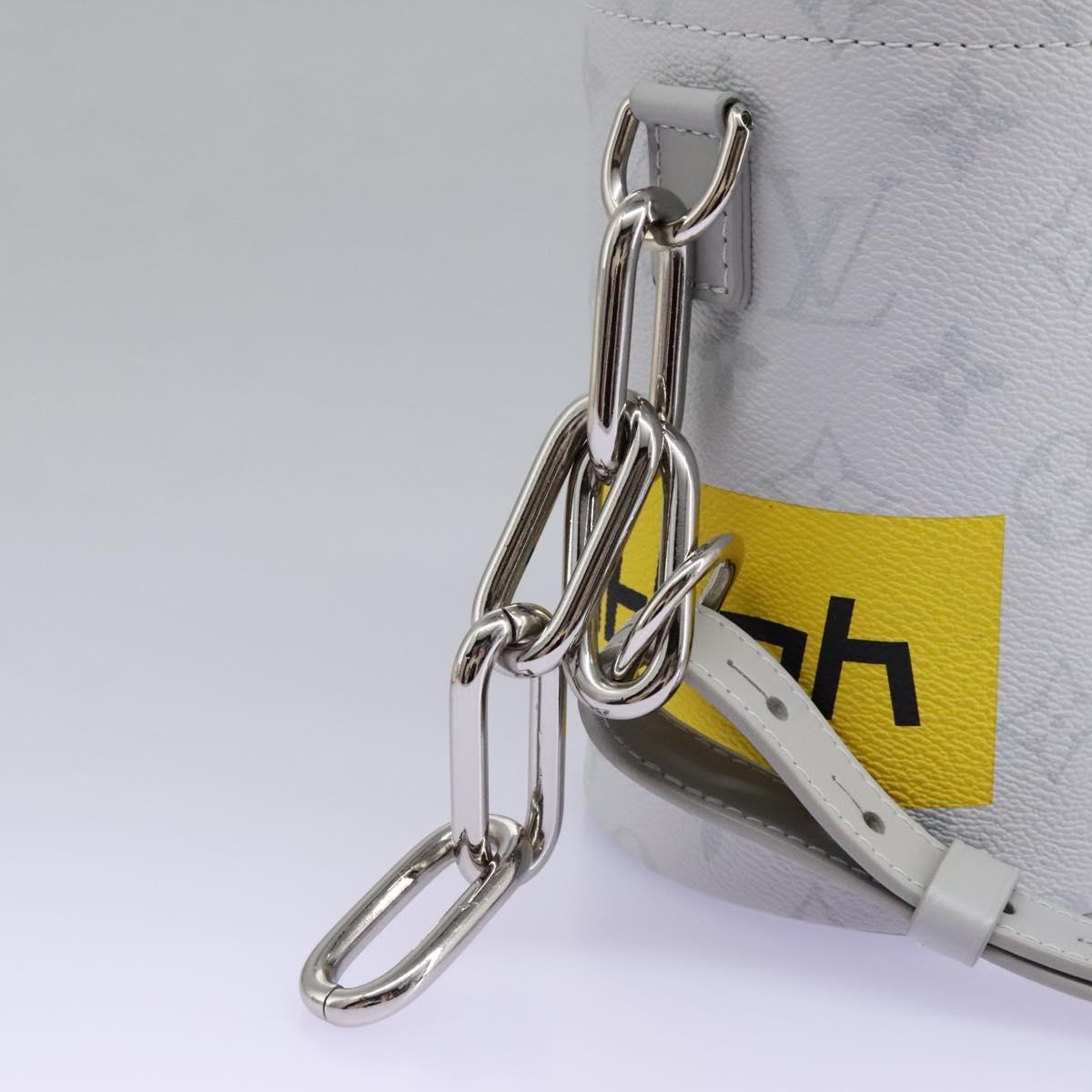 LOUIS VUITTON Monogram White Chalk Nanobag Shoulder Bag Gray M44631 Auth 105949A