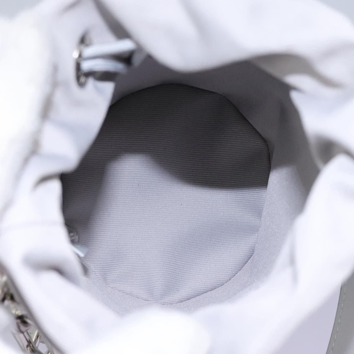 LOUIS VUITTON Monogram White Chalk Nanobag Shoulder Bag Gray M44631 Auth 105949SAM