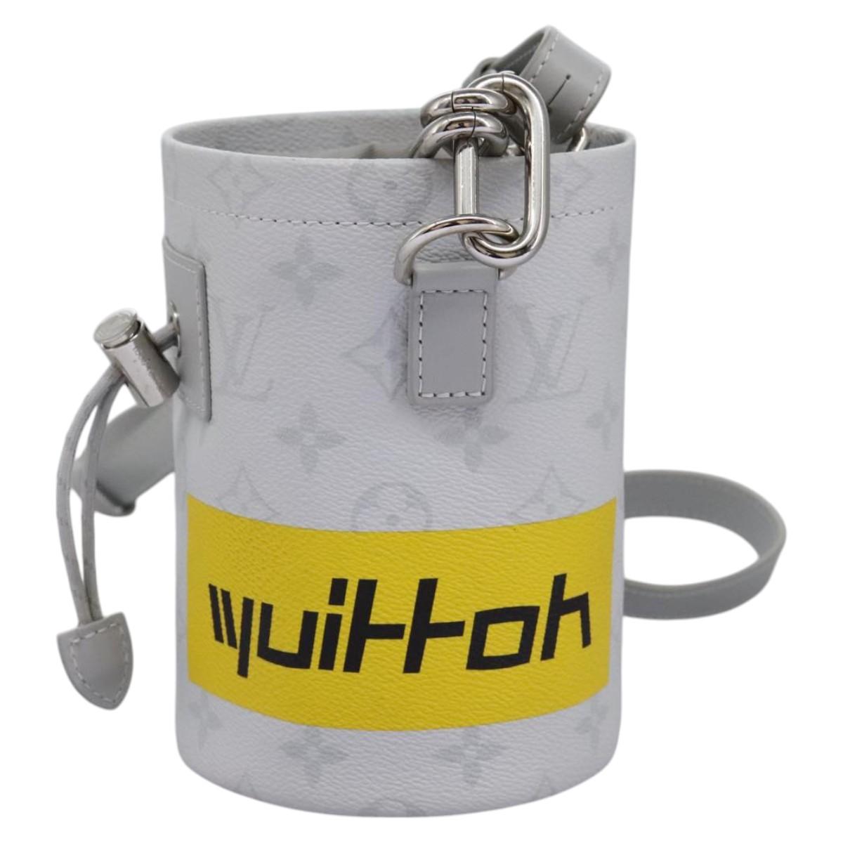 LOUIS VUITTON Monogram White Chalk Nanobag Shoulder Bag Gray M44631 Auth 105949SAM