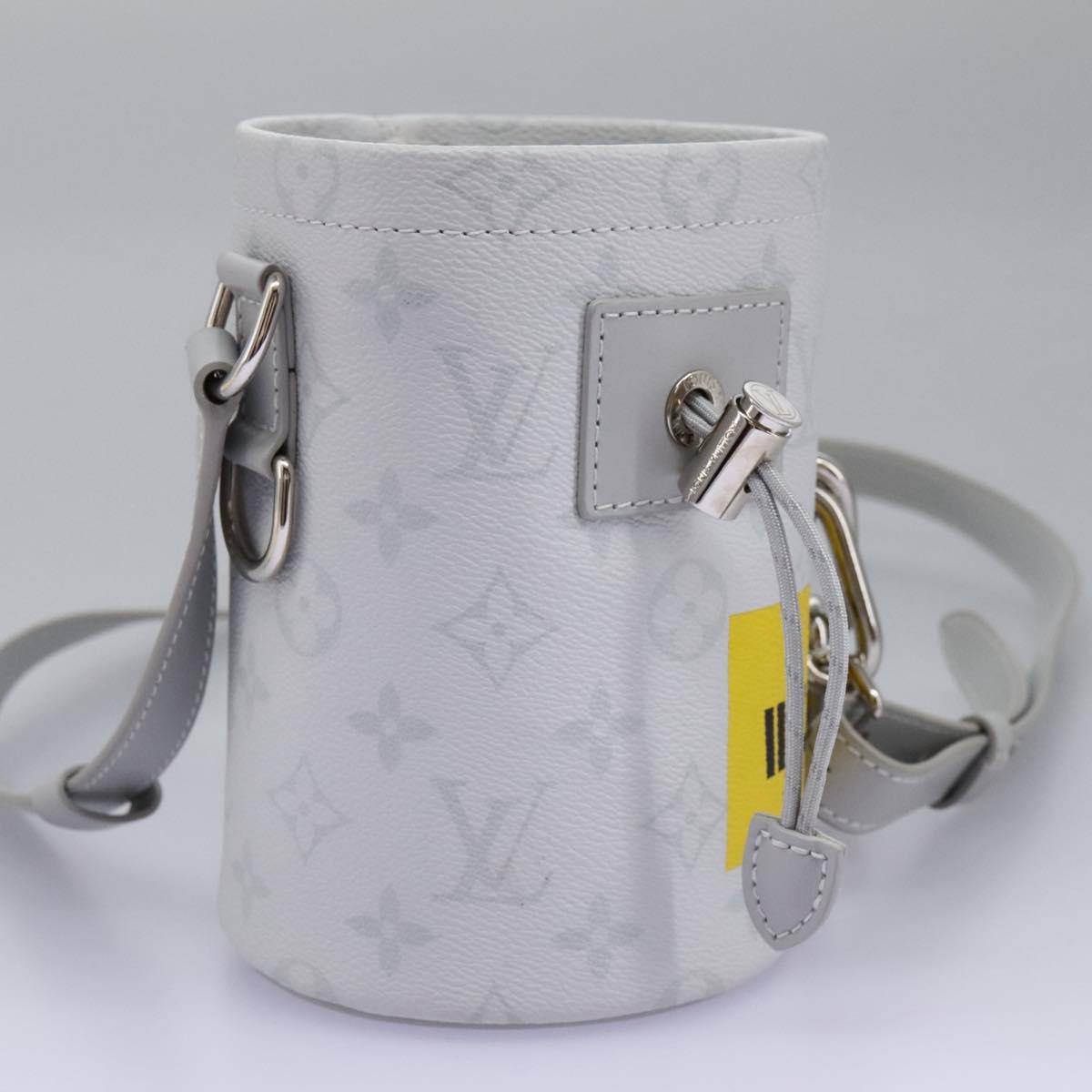 LOUIS VUITTON Monogram White Chalk Nanobag Shoulder Bag Gray M44631 Auth 105949SAM
