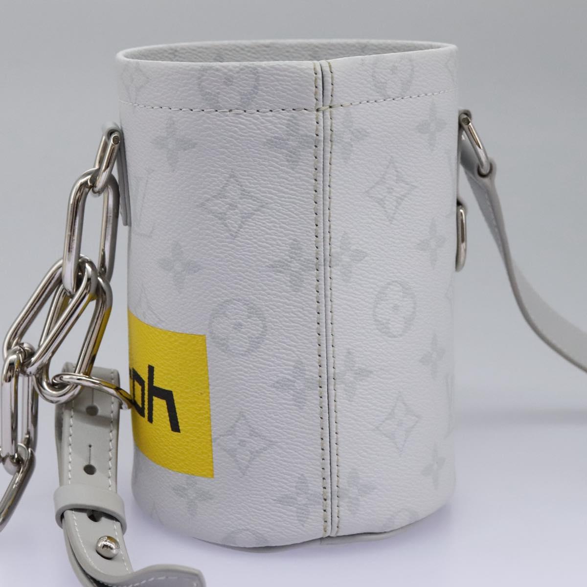 LOUIS VUITTON Monogram White Chalk Nanobag Shoulder Bag Gray M44631 Auth 105949SAM