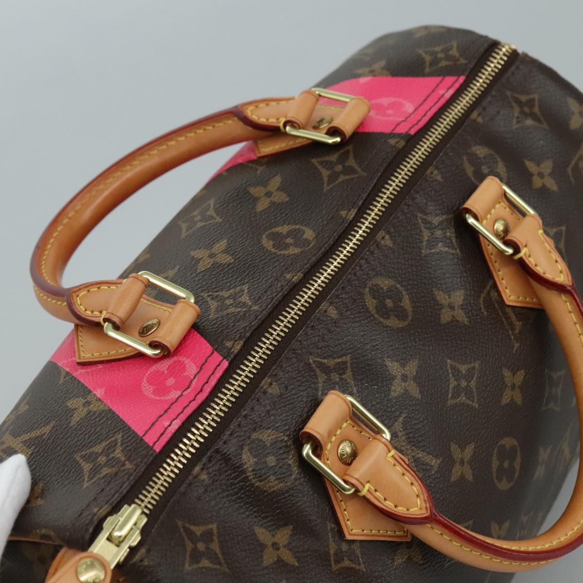 LOUIS VUITTON Monogram V Line Speedy 30 Hand Bag M41533 LV Auth 105968SAV