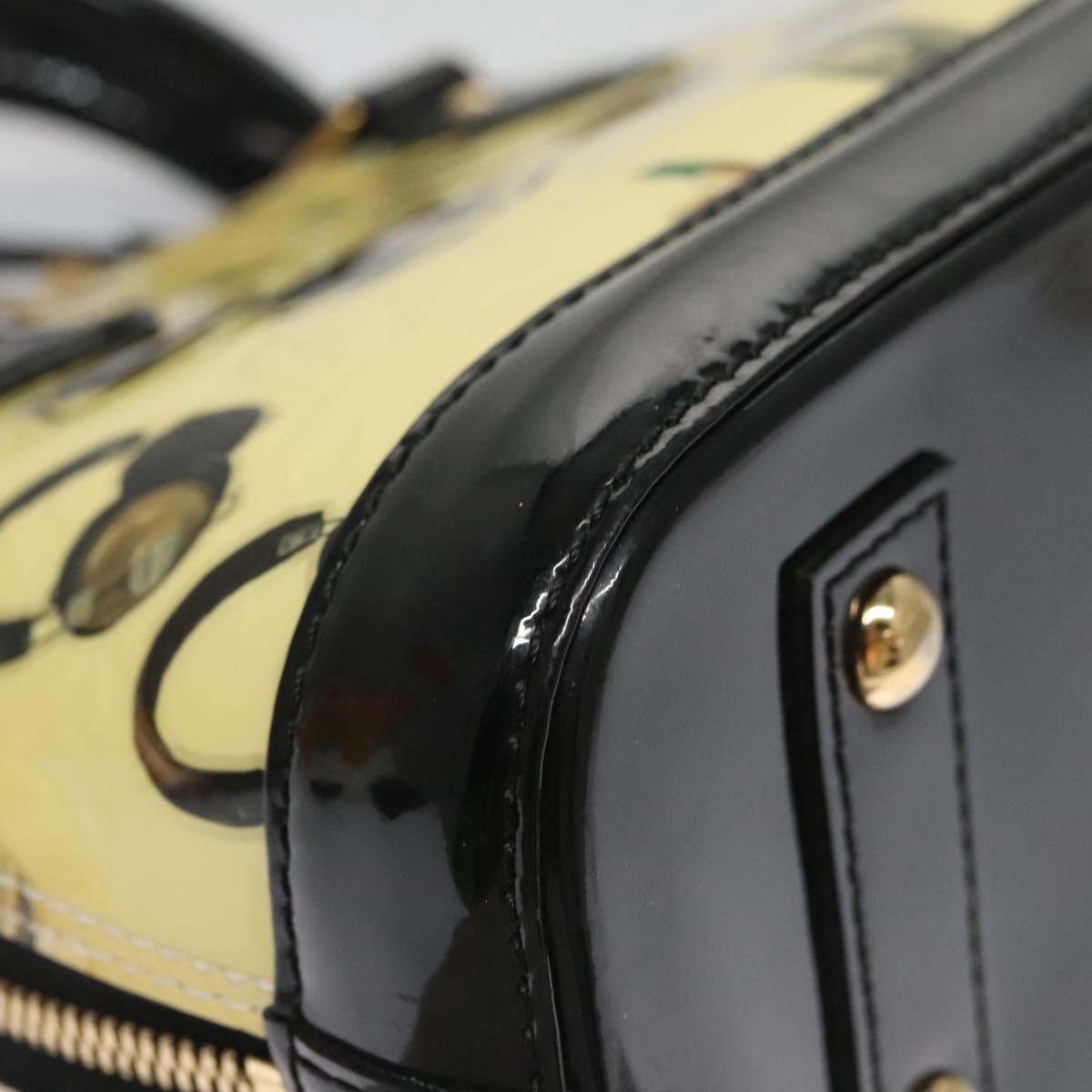 LOUIS VUITTON Vernis Nicolas Ghesquire Alma BB Hand Bag 2way M50419 Auth 106134