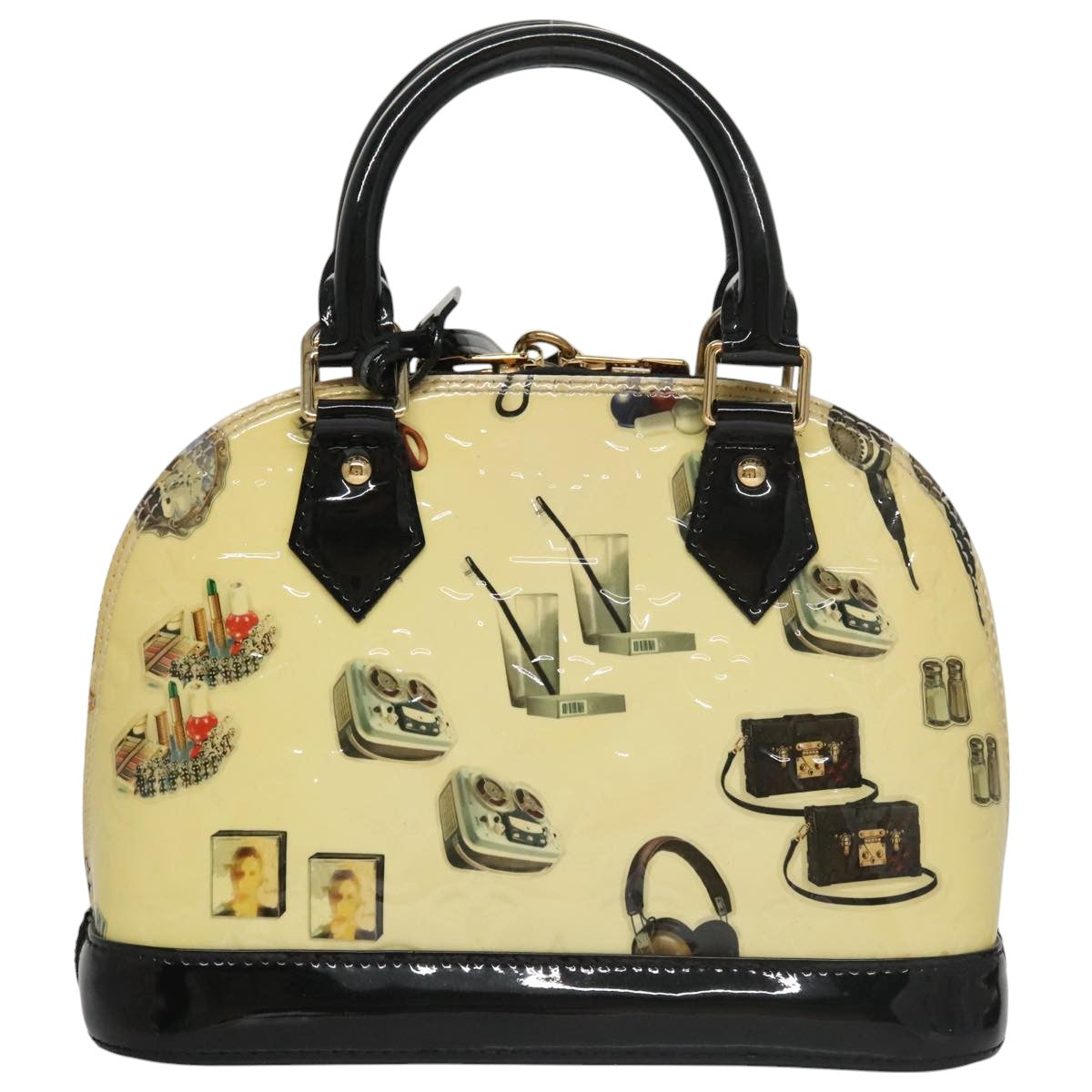 LOUIS VUITTON Vernis Nicolas Ghesquire Alma BB Hand Bag 2way M50419 Auth 106134