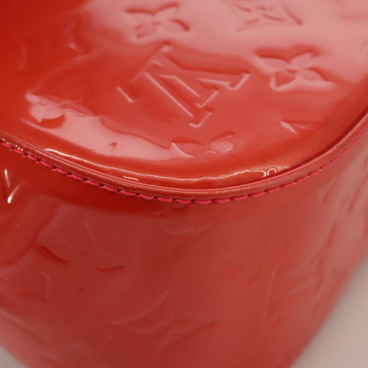 LOUIS VUITTON Vernis Bell FlowerGM Bag Rouge Grunadine M91729 LV Auth 106158V