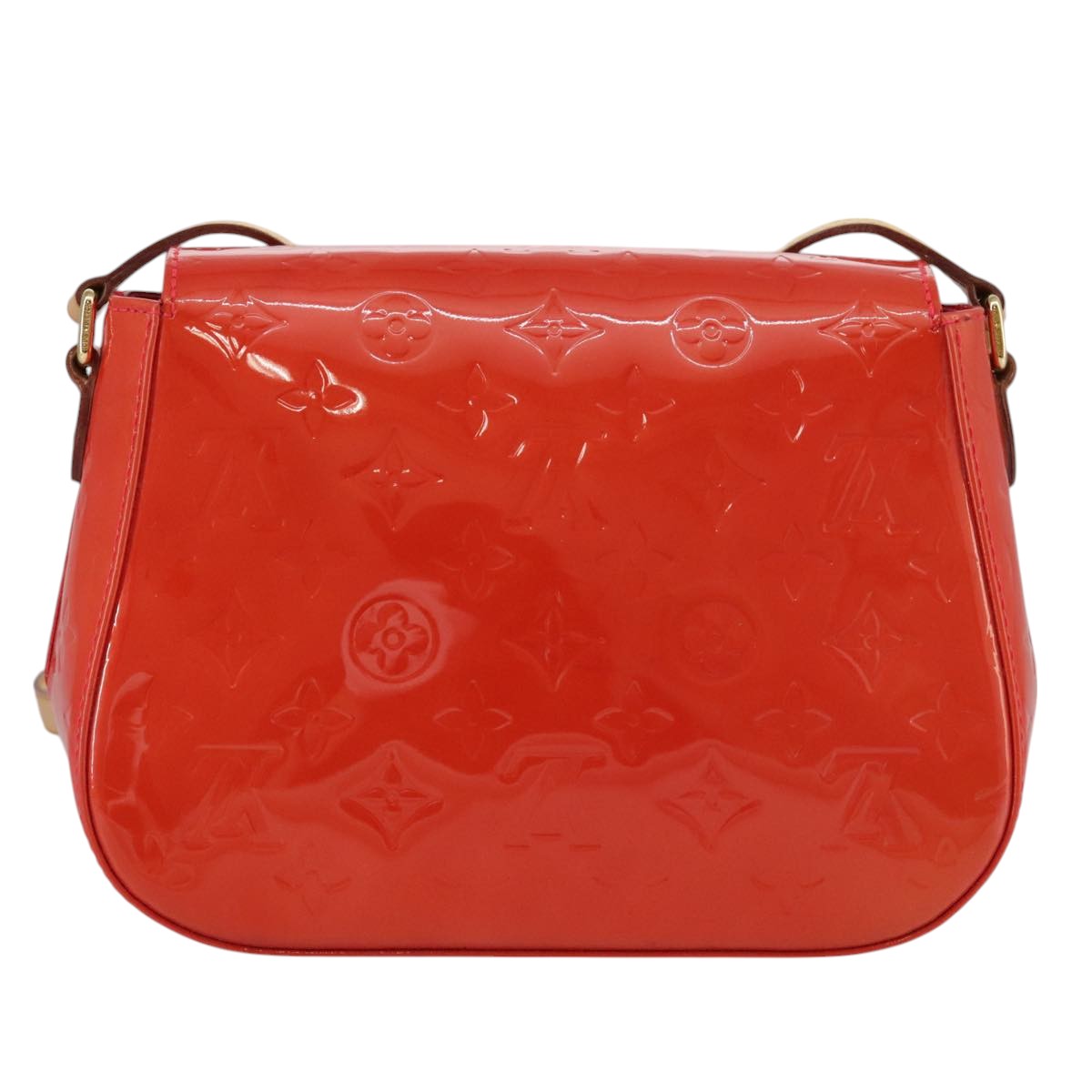 LOUIS VUITTON Vernis Bell FlowerGM Bag Rouge Grunadine M91729 LV Auth 106158V