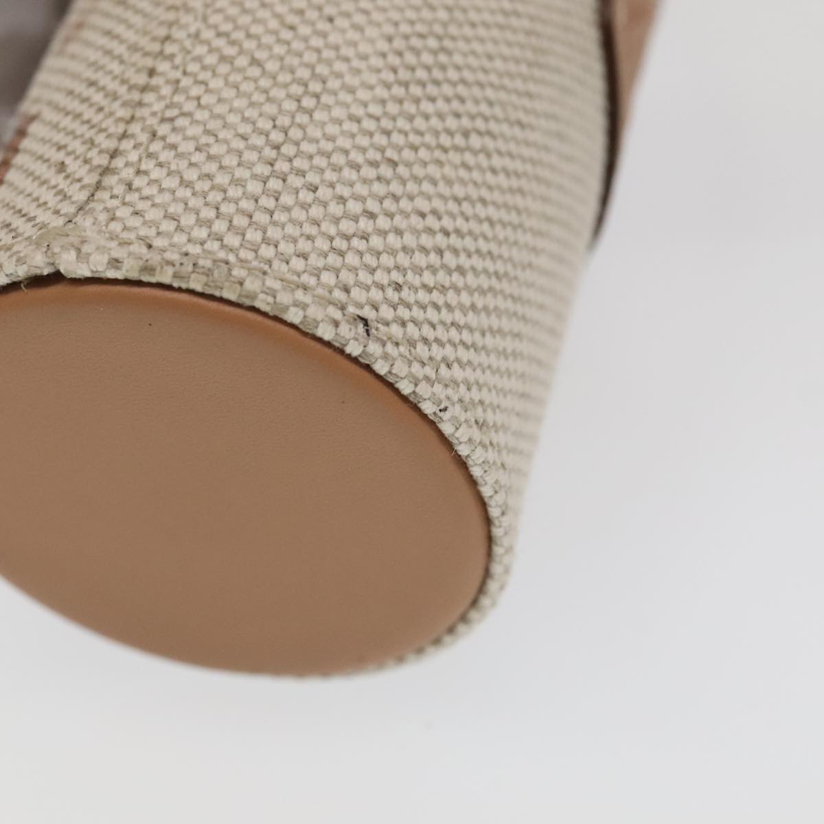Christian Dior Roller Pouch Cactus Jack Canvas Leather Beige Auth 106248V
